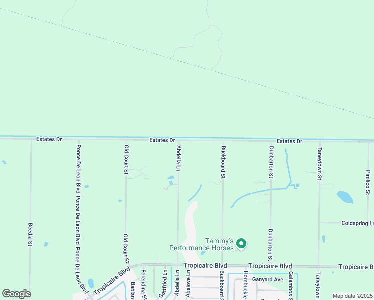 map of restaurants, bars, coffee shops, grocery stores, and more near 6305 Estates Drive in North Port