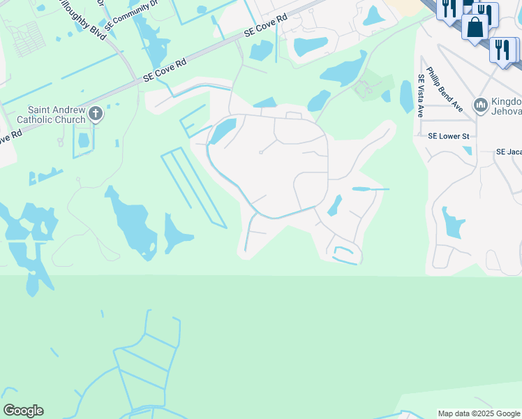 map of restaurants, bars, coffee shops, grocery stores, and more near 6980 Southeast Twin Oaks Circle in Stuart