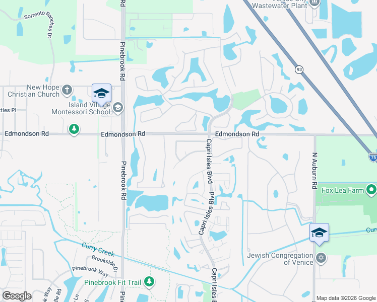 map of restaurants, bars, coffee shops, grocery stores, and more near 1442 Strada D Argento in Venice