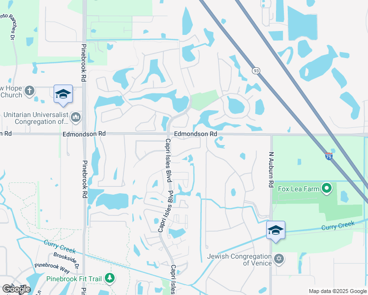 map of restaurants, bars, coffee shops, grocery stores, and more near 1006 Triano Circle in Venice