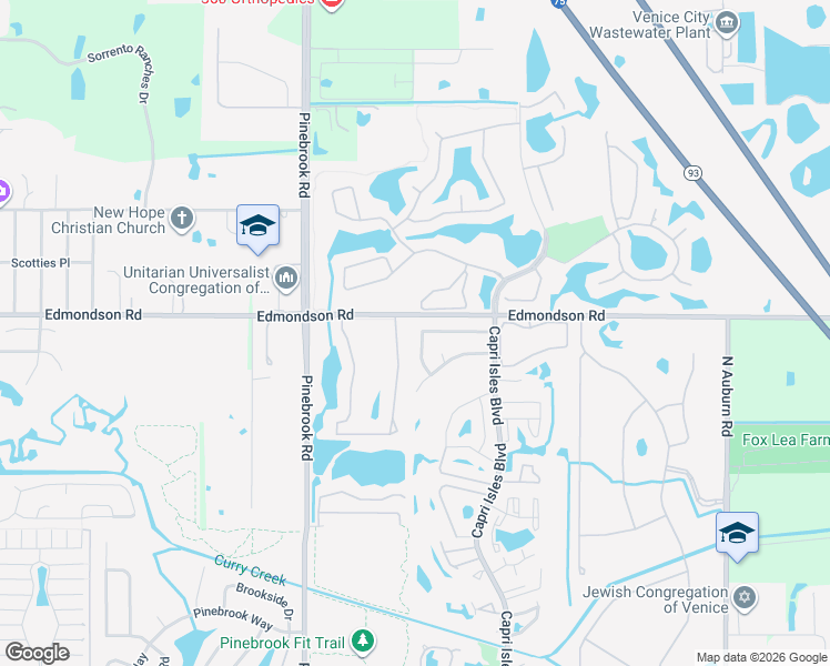 map of restaurants, bars, coffee shops, grocery stores, and more near 1515 Strada D Oro in Venice