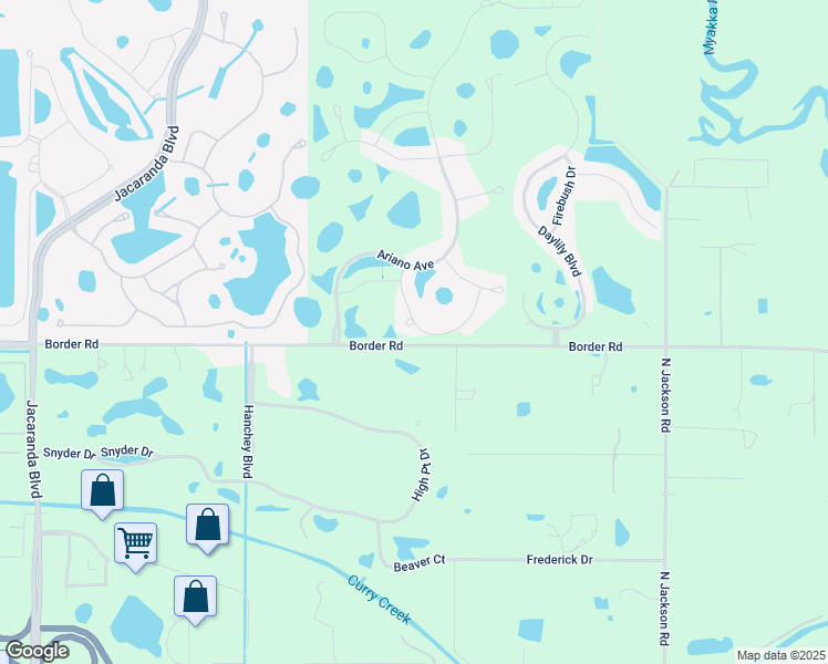 map of restaurants, bars, coffee shops, grocery stores, and more near 257 Brienza Loop in Nokomis
