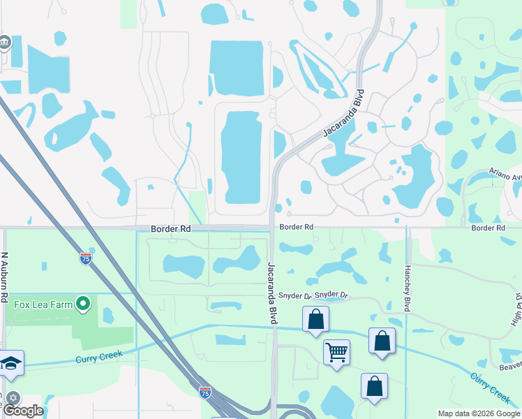 map of restaurants, bars, coffee shops, grocery stores, and more near 2250 Border Road in Venice