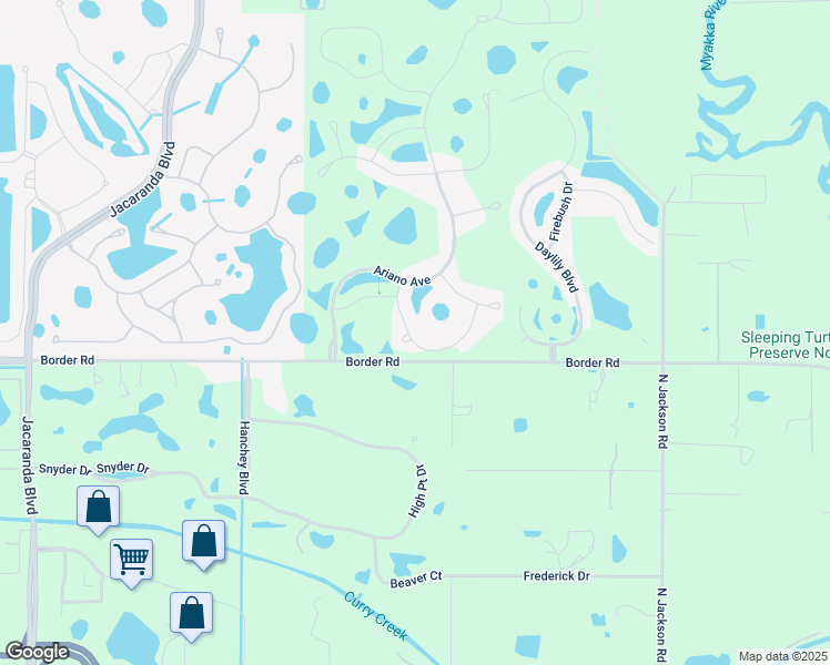 map of restaurants, bars, coffee shops, grocery stores, and more near 257 Brienza Loop in Nokomis