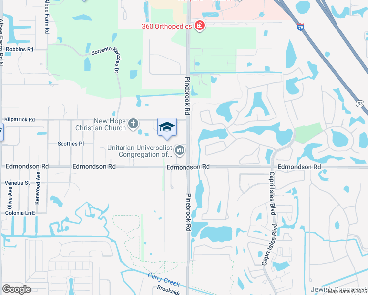 map of restaurants, bars, coffee shops, grocery stores, and more near 2001 Pinebrook Road in Nokomis