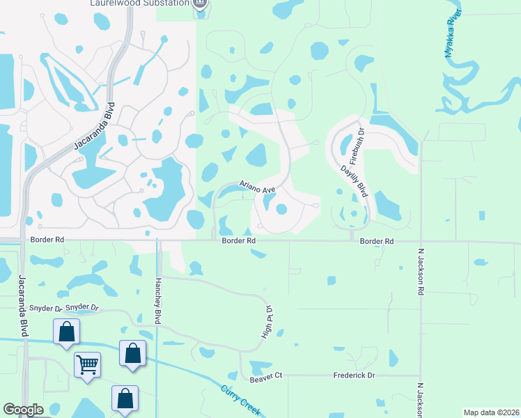 map of restaurants, bars, coffee shops, grocery stores, and more near 257 Brienza Loop in Nokomis