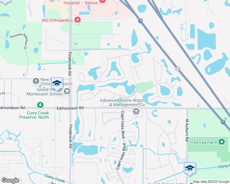 map of restaurants, bars, coffee shops, grocery stores, and more near 1402 Colony Place in Venice