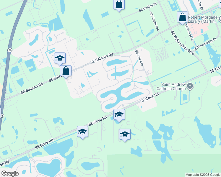 map of restaurants, bars, coffee shops, grocery stores, and more near 1383 Southeast Legacy Cove Circle in Stuart