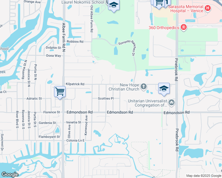 map of restaurants, bars, coffee shops, grocery stores, and more near 113 Emerald Avenue North in Nokomis