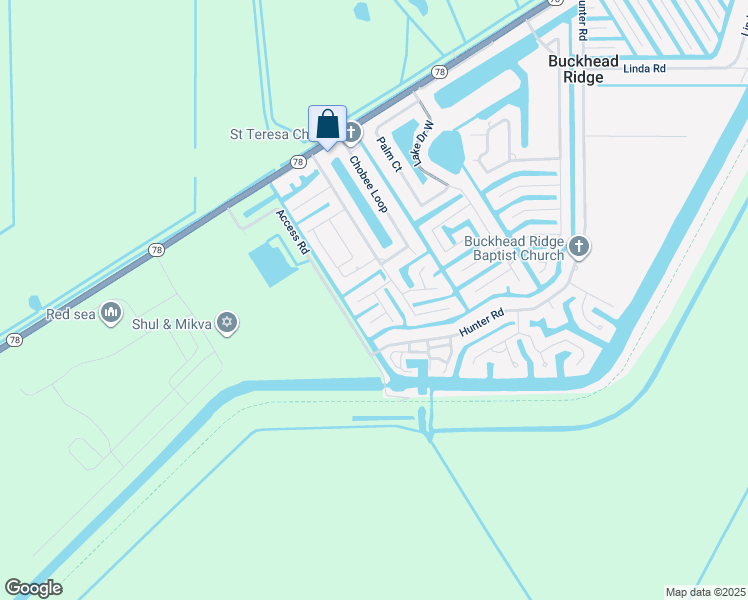 map of restaurants, bars, coffee shops, grocery stores, and more near 1069 Lemon Street in Okeechobee