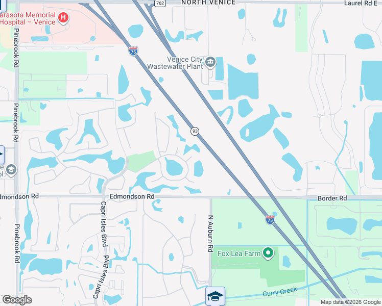 map of restaurants, bars, coffee shops, grocery stores, and more near 1457 Kilberry Way in Venice