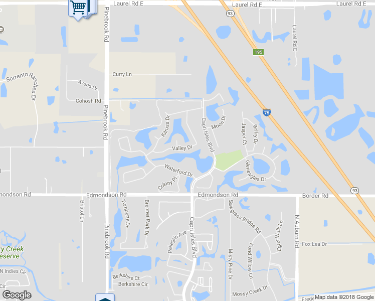 map of restaurants, bars, coffee shops, grocery stores, and more near 1648 Valley Drive in Venice
