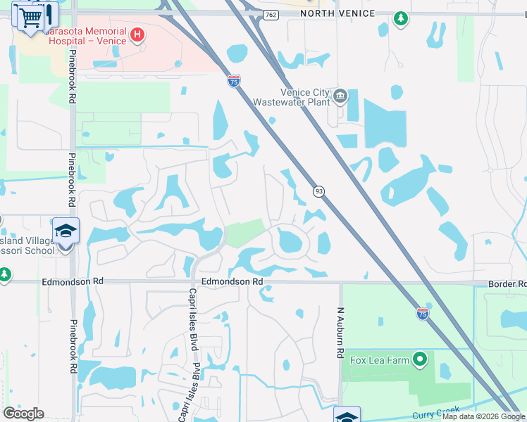 map of restaurants, bars, coffee shops, grocery stores, and more near 1504 Jasper Court in Venice