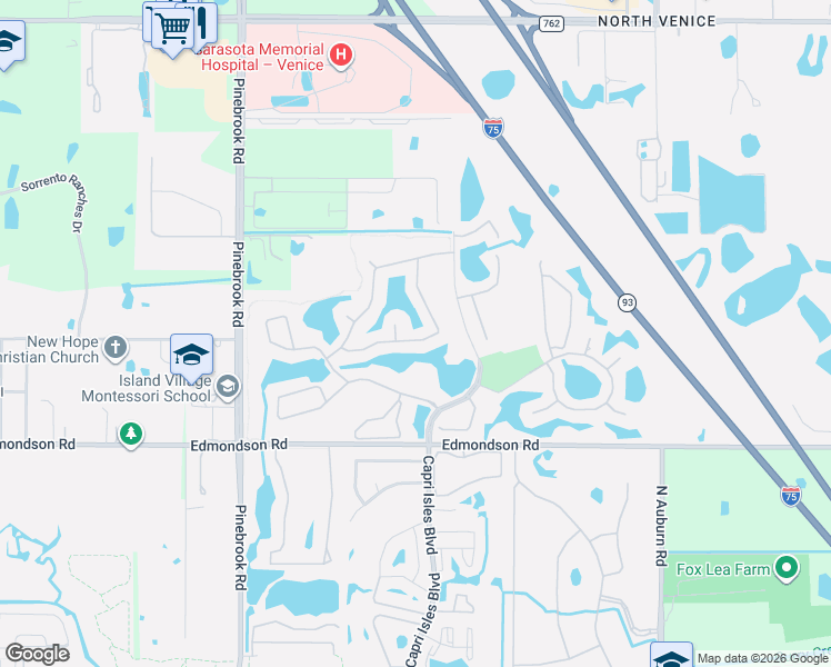 map of restaurants, bars, coffee shops, grocery stores, and more near 1652 Valley Drive in Venice