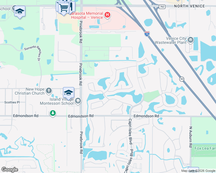 map of restaurants, bars, coffee shops, grocery stores, and more near 1729 Ardry Way in Venice