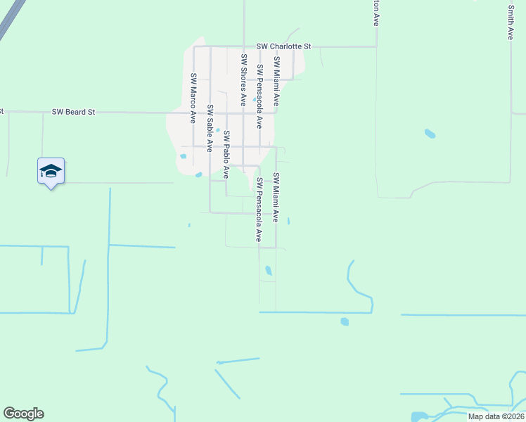 map of restaurants, bars, coffee shops, grocery stores, and more near 6610 Southwest Pensacola Avenue in Arcadia