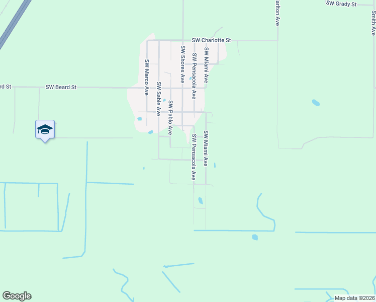 map of restaurants, bars, coffee shops, grocery stores, and more near 6610 Southwest Pensacola Avenue in Arcadia