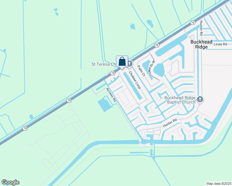 map of restaurants, bars, coffee shops, grocery stores, and more near 1110 Lissie Lane in Okeechobee
