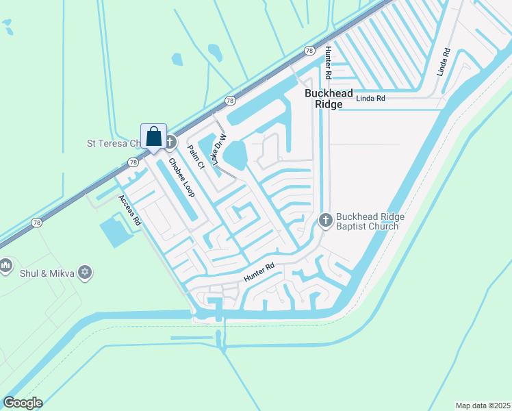 map of restaurants, bars, coffee shops, grocery stores, and more near 1460 Lake Drive West in Okeechobee