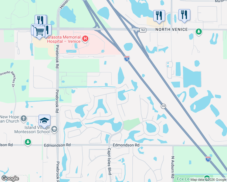 map of restaurants, bars, coffee shops, grocery stores, and more near 1688 Valley Drive in Venice