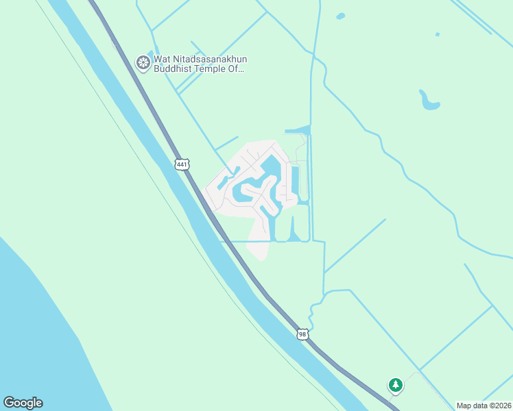 map of restaurants, bars, coffee shops, grocery stores, and more near 14041 Southeast 125th Trail in Okeechobee