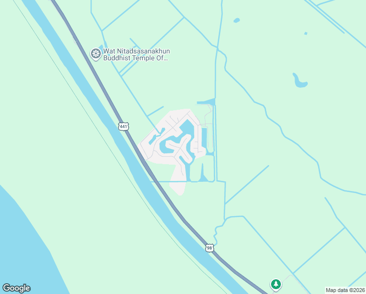 map of restaurants, bars, coffee shops, grocery stores, and more near 14041 Southeast 125th Trail in Okeechobee