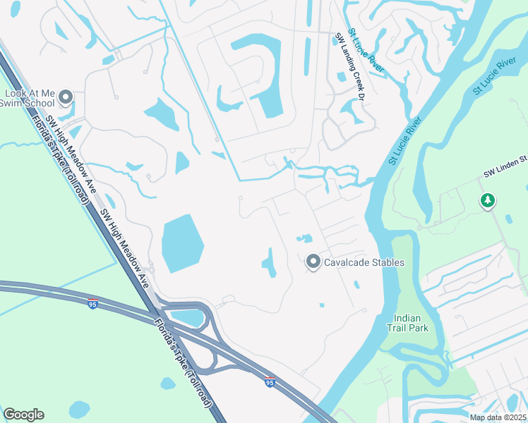 map of restaurants, bars, coffee shops, grocery stores, and more near 6136 Southwest Key Deer Lane in Palm City