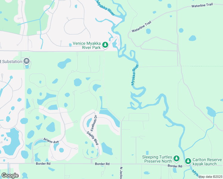 map of restaurants, bars, coffee shops, grocery stores, and more near 1290 North Jackson Road in Venice