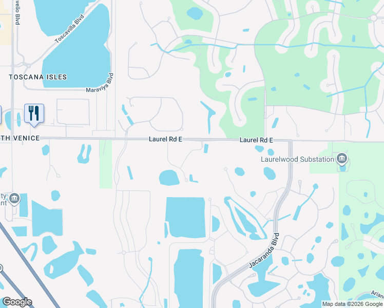 map of restaurants, bars, coffee shops, grocery stores, and more near 3562-3570 Laurel Rd E in Nokomis