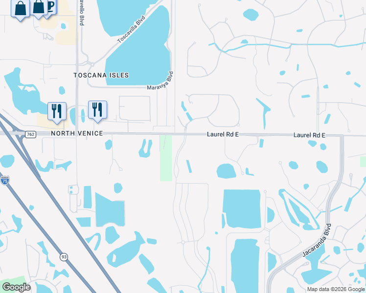 map of restaurants, bars, coffee shops, grocery stores, and more near 3548-3560 Laurel Road East in Nokomis