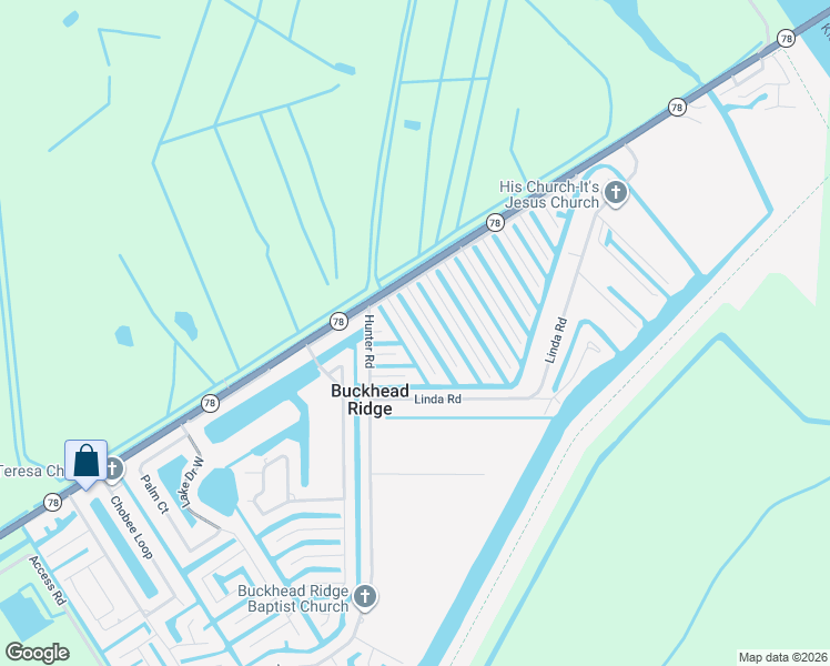 map of restaurants, bars, coffee shops, grocery stores, and more near 1111 10th Street in Okeechobee