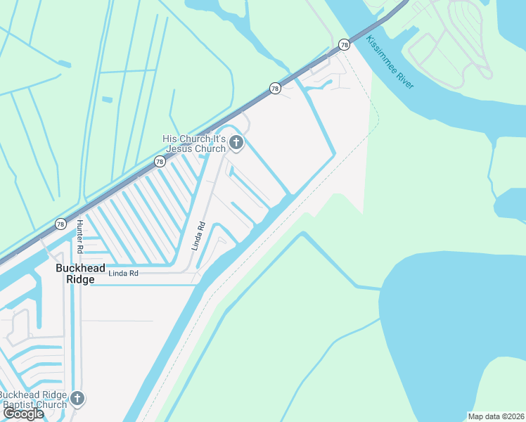 map of restaurants, bars, coffee shops, grocery stores, and more near 7 Linda Road in Okeechobee