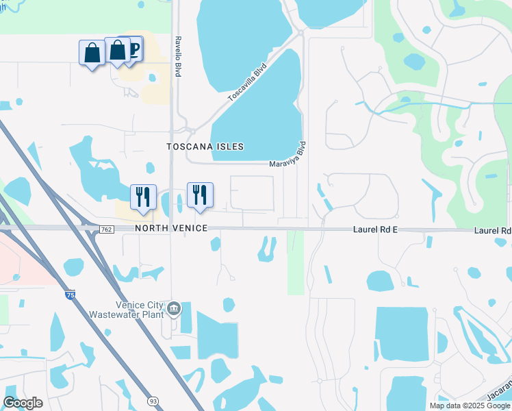map of restaurants, bars, coffee shops, grocery stores, and more near 200 Treviso Grand Circle in Nokomis