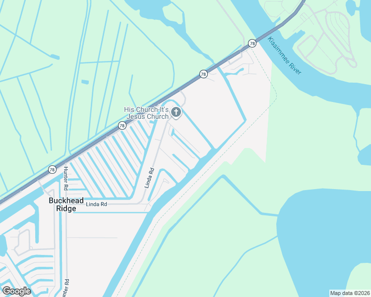 map of restaurants, bars, coffee shops, grocery stores, and more near 1718 Linda Road in Okeechobee
