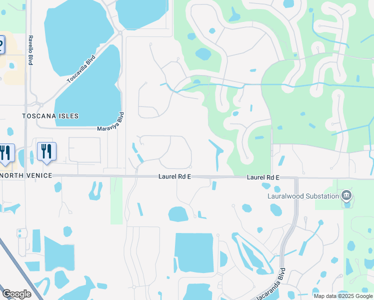 map of restaurants, bars, coffee shops, grocery stores, and more near 1219 Cielo Court in Nokomis