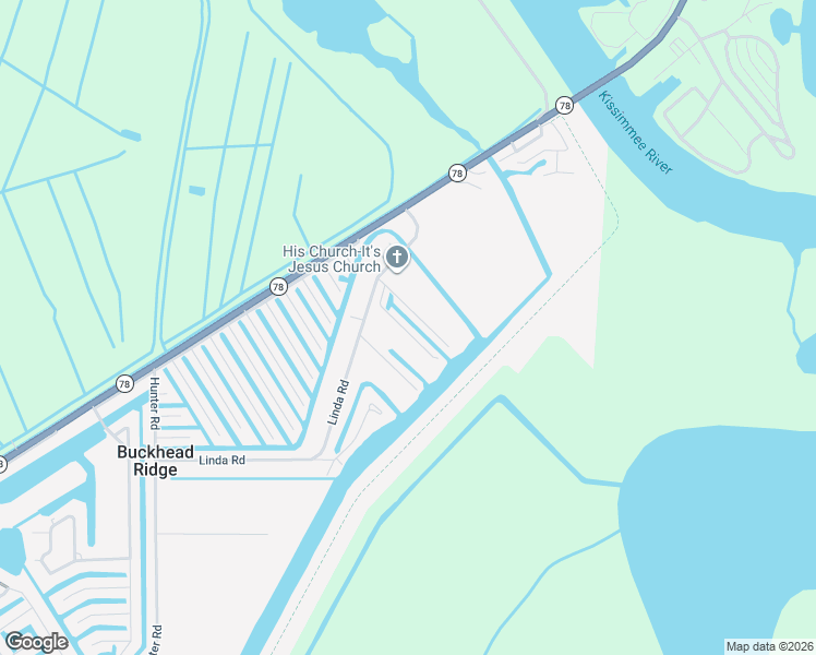 map of restaurants, bars, coffee shops, grocery stores, and more near 1718 Linda Road in Okeechobee
