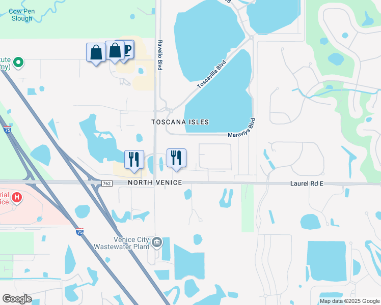 map of restaurants, bars, coffee shops, grocery stores, and more near Stay N Play Drive in Nokomis