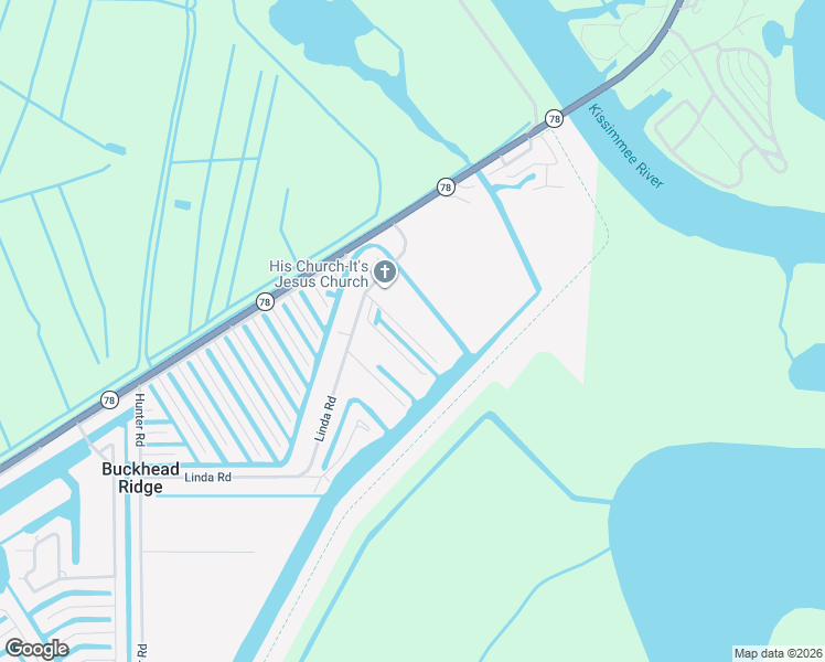 map of restaurants, bars, coffee shops, grocery stores, and more near 1718 Linda Road in Okeechobee