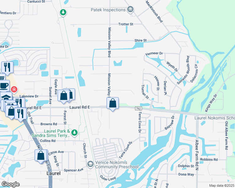 map of restaurants, bars, coffee shops, grocery stores, and more near 870 Dartmoor Circle in Nokomis