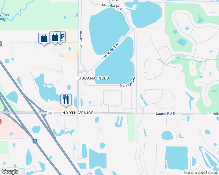 map of restaurants, bars, coffee shops, grocery stores, and more near 183 Maraviya Boulevard in Nokomis