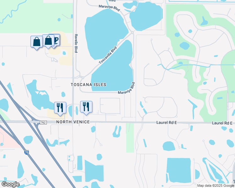 map of restaurants, bars, coffee shops, grocery stores, and more near 220 Maraviya Boulevard in Nokomis