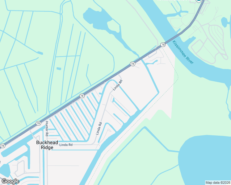 map of restaurants, bars, coffee shops, grocery stores, and more near 1167 Linda Road in Okeechobee