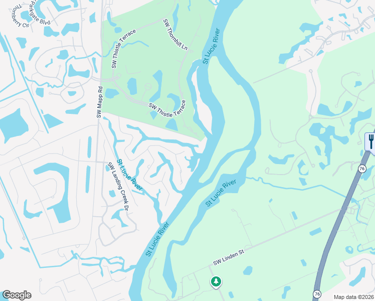 map of restaurants, bars, coffee shops, grocery stores, and more near 659 Southwest Bittern Street in Palm City