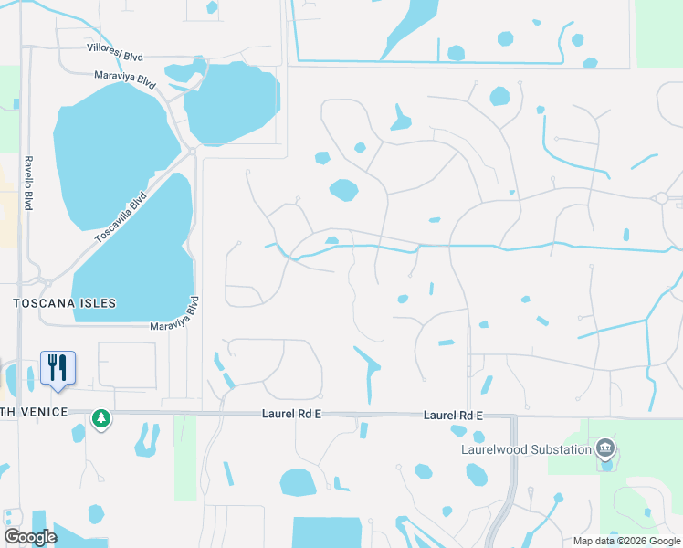 map of restaurants, bars, coffee shops, grocery stores, and more near 105 Mestre Place in Nokomis