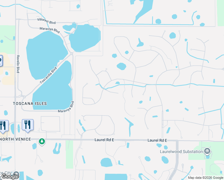 map of restaurants, bars, coffee shops, grocery stores, and more near 154 Mestre Place in Nokomis