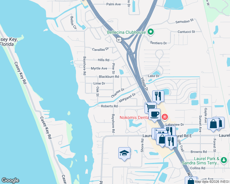map of restaurants, bars, coffee shops, grocery stores, and more near 1440 Pearl Street in Nokomis