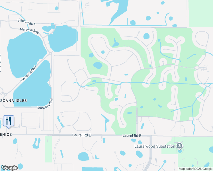 map of restaurants, bars, coffee shops, grocery stores, and more near 458 Montelluna Drive in Nokomis