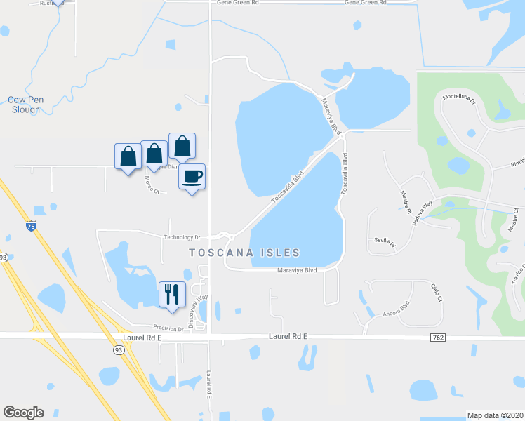 map of restaurants, bars, coffee shops, grocery stores, and more near 330 North Tamiami Trail in Nokomis
