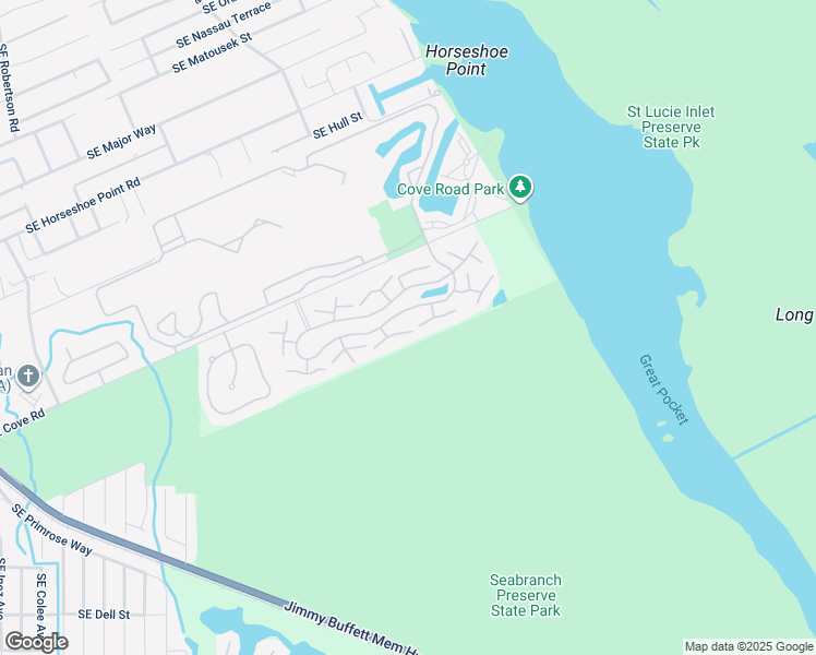 map of restaurants, bars, coffee shops, grocery stores, and more near 5942 Southeast Riverboat Drive in Stuart