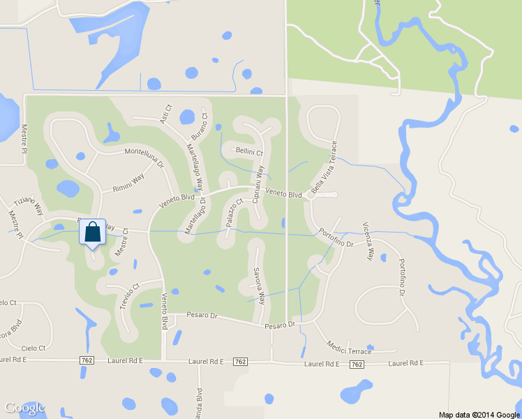 map of restaurants, bars, coffee shops, grocery stores, and more near 325 Cipriani Way in Nokomis